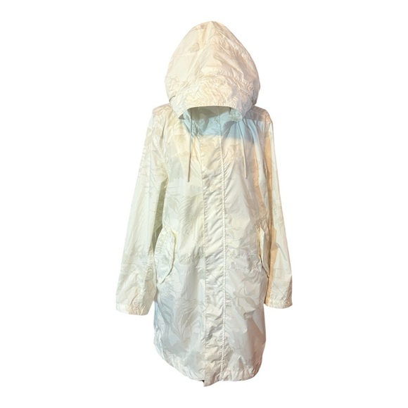 Nike Other - NIKE NSW White Long Leaf Printed Windbreaker Parka Jacket